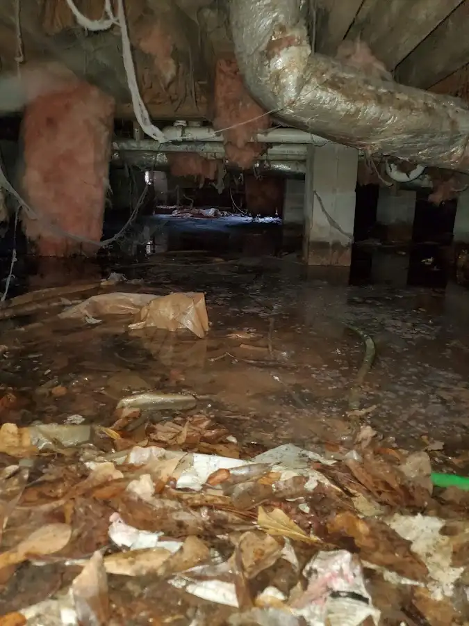 Crawl space flood assessment for Commercial Water Damage Restoration in Tabernacle