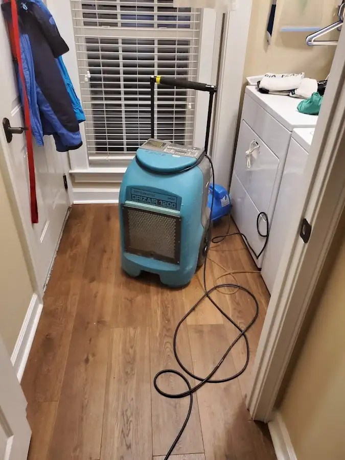 Commercial dehumidifier deployed for Flood Damage Cleanup in Tabernacle